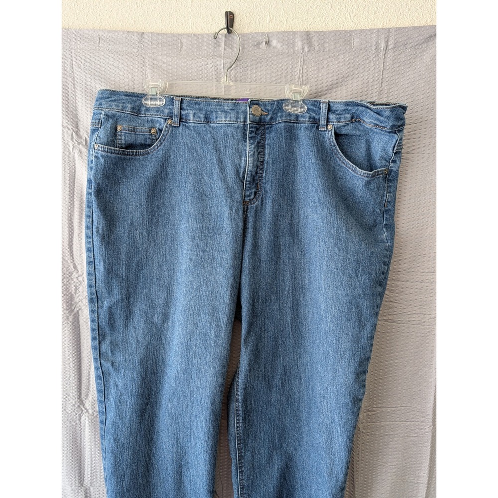 Just My Size Classic Fit Medium Wash Straight Leg Denim Jeans Women 26W